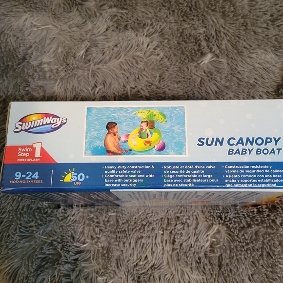 Swimways Sun Canopy Baby Boat- Palm Tree - Picture 4 of 7